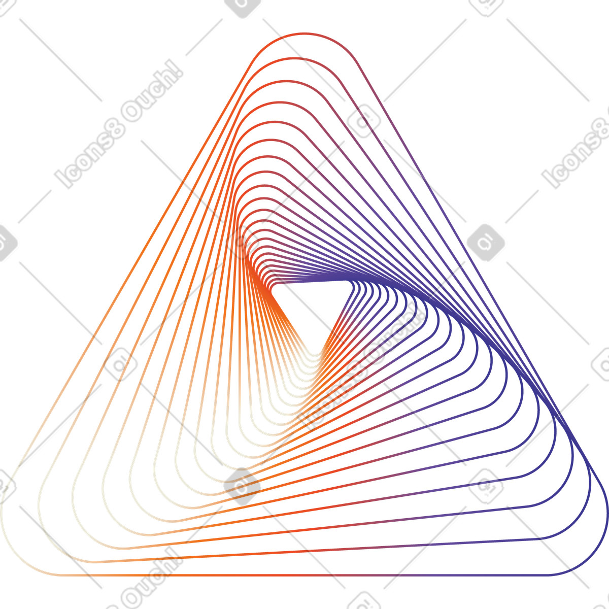 Ilustração de Fluxo triangular, triângulo otimização processos, modelo sistema adaptativo em no estilo Forms para baixar em PNG, SVG
