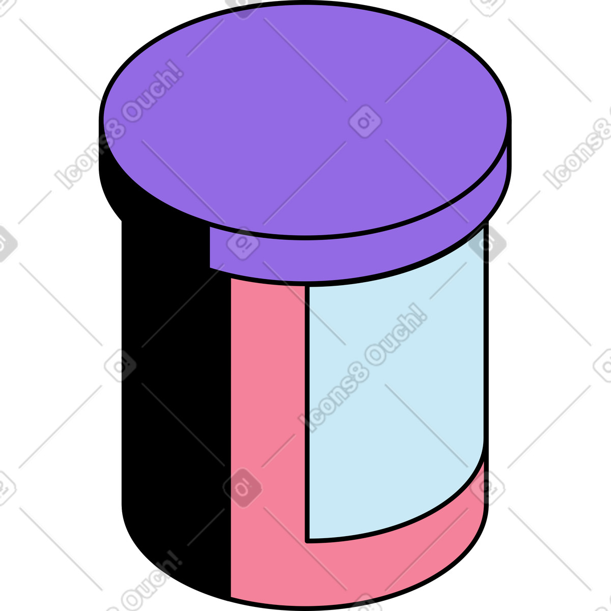 Medicine jar illustration in Project style download in PNG, SVG