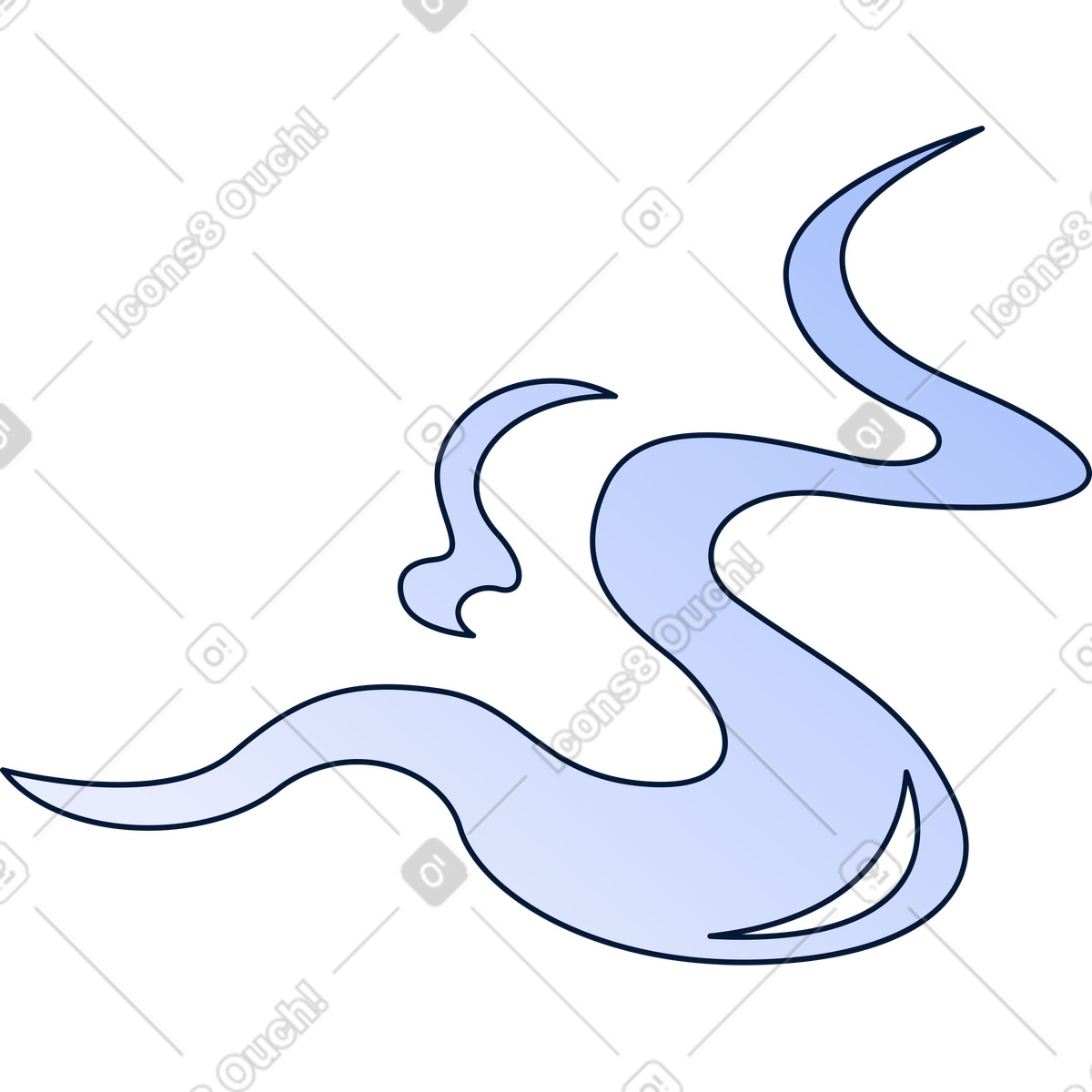 Flusso di fumo illustrazione in stile Neat scarica in PNG, SVG
