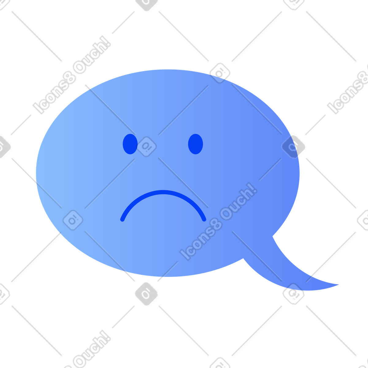 Ilustración animada Cara triste en estilo Buddy a descargar en GIF, Lottie (JSON), AE