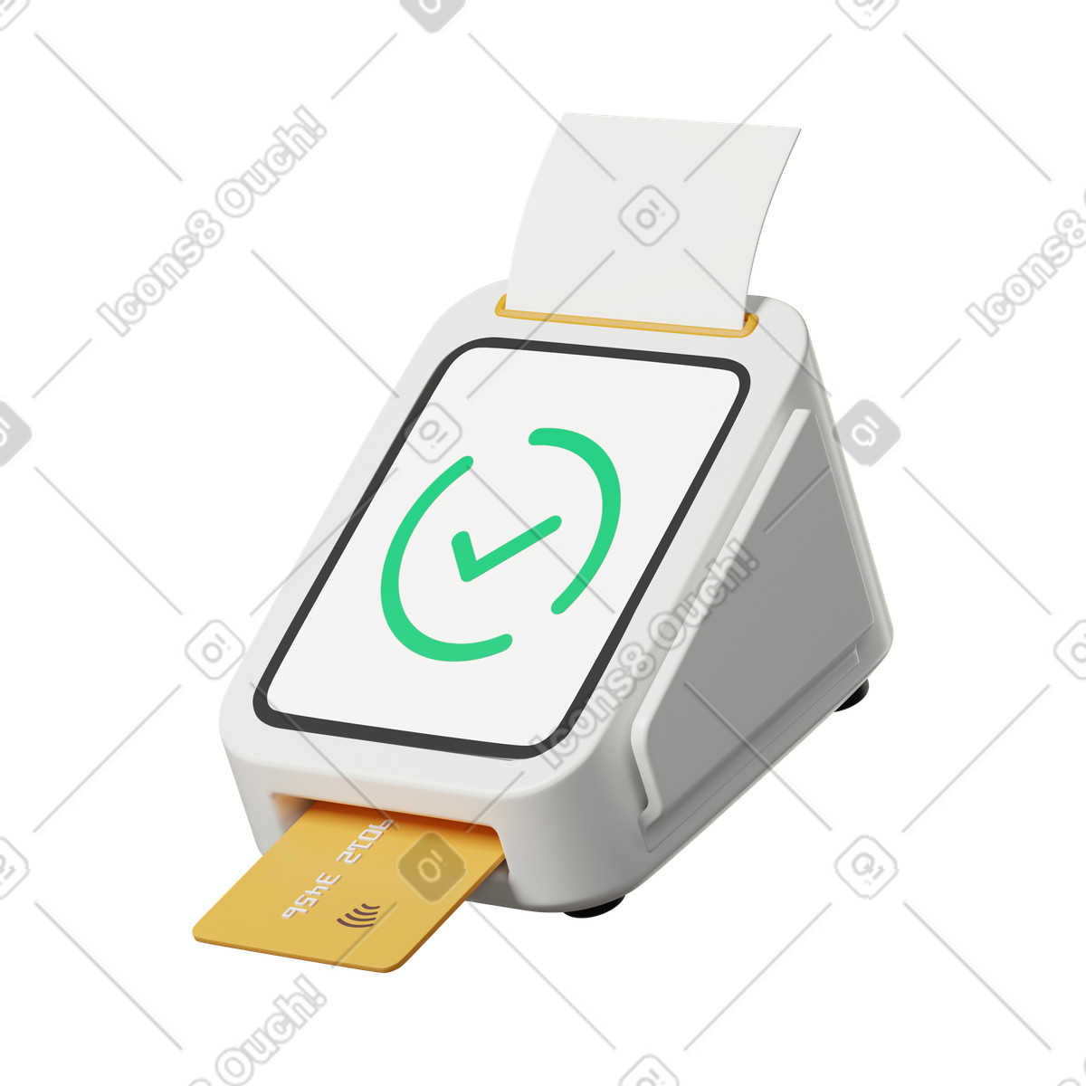 Payment terminal illustration in PNG, SVG