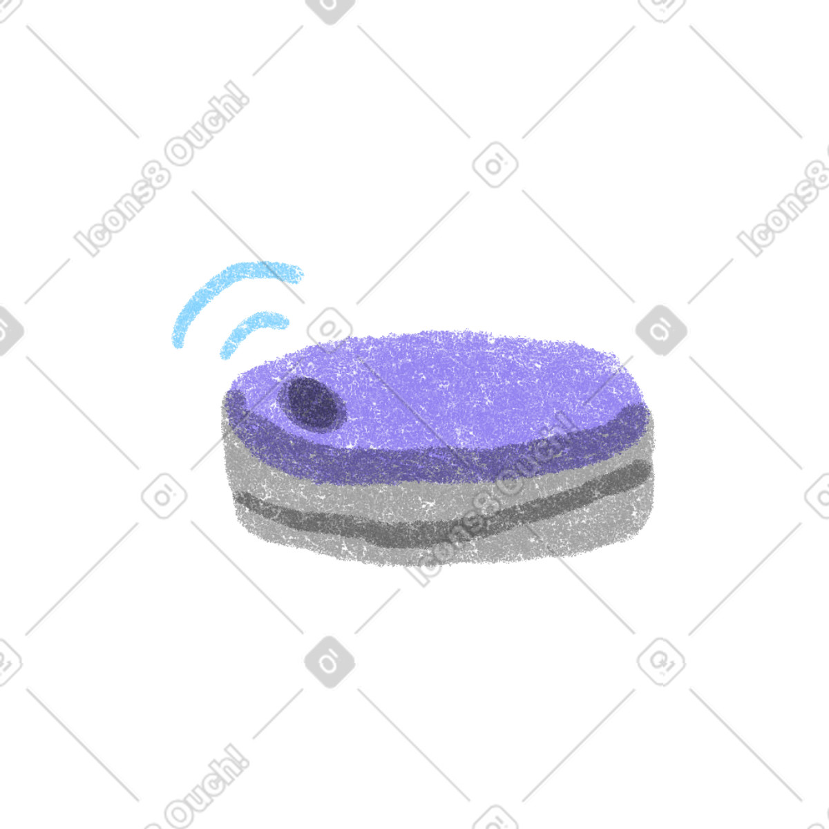 Ilustração de Autonomous vacuum cleaner em no estilo Public para baixar em PNG, SVG