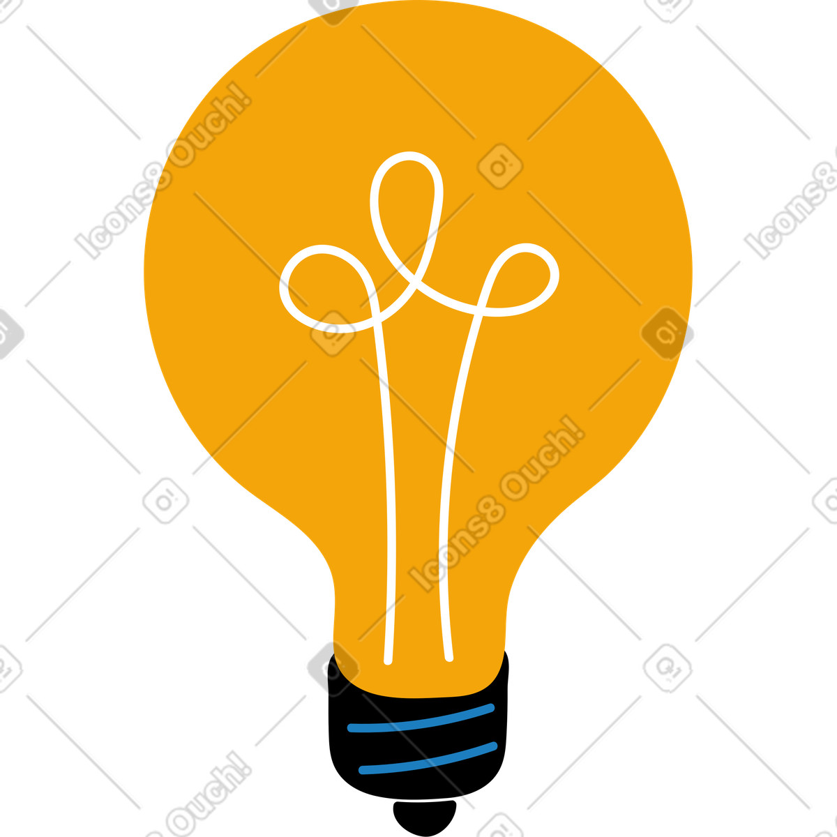 Illustration Grande lampe jaune dans le style Jelly à télécharger aux formats PNG, SVG
