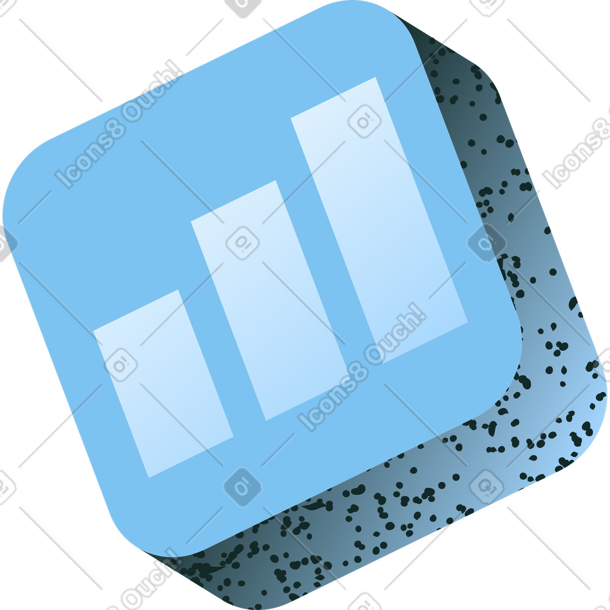 Graph columns icon illustration in Concept style download in PNG, SVG
