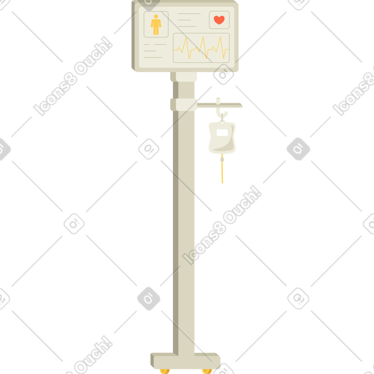 Medical device illustration in Social style download in PNG, SVG