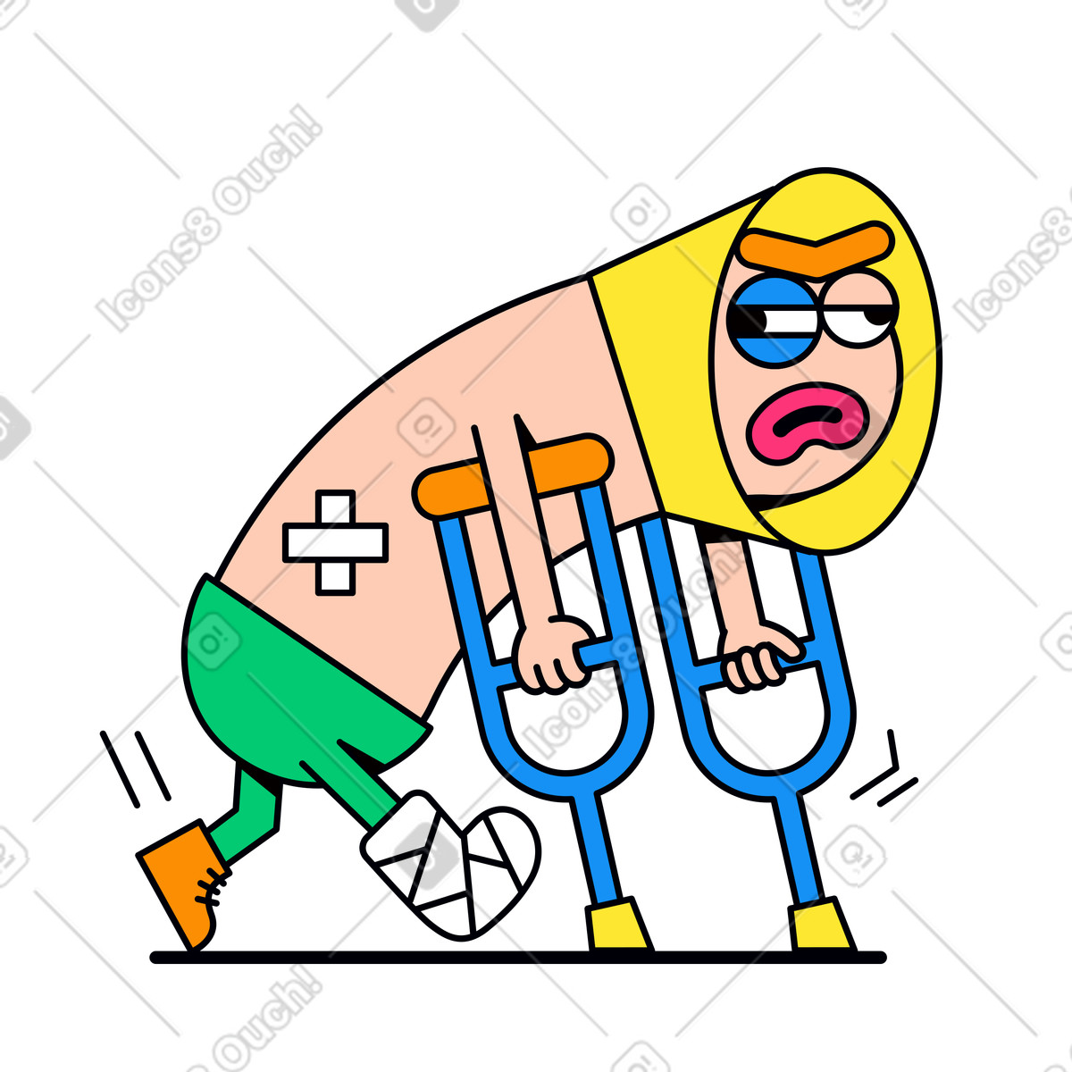 Illustration Mauvaise demande dans le style Droll à télécharger aux formats PNG, SVG