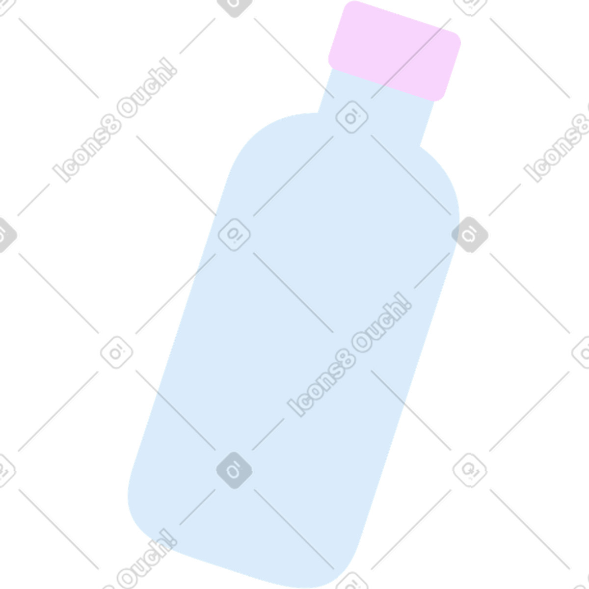 Blue bottle illustration in Marginalia style download in PNG, SVG