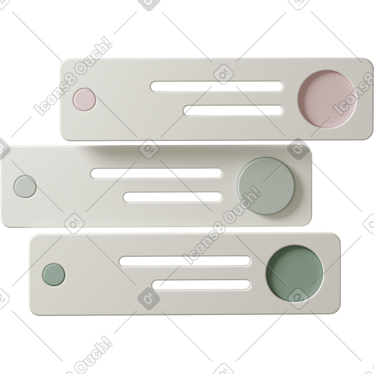 Multicolored smartphone notifications illustration in 3D Casual life style download in PNG, SVG