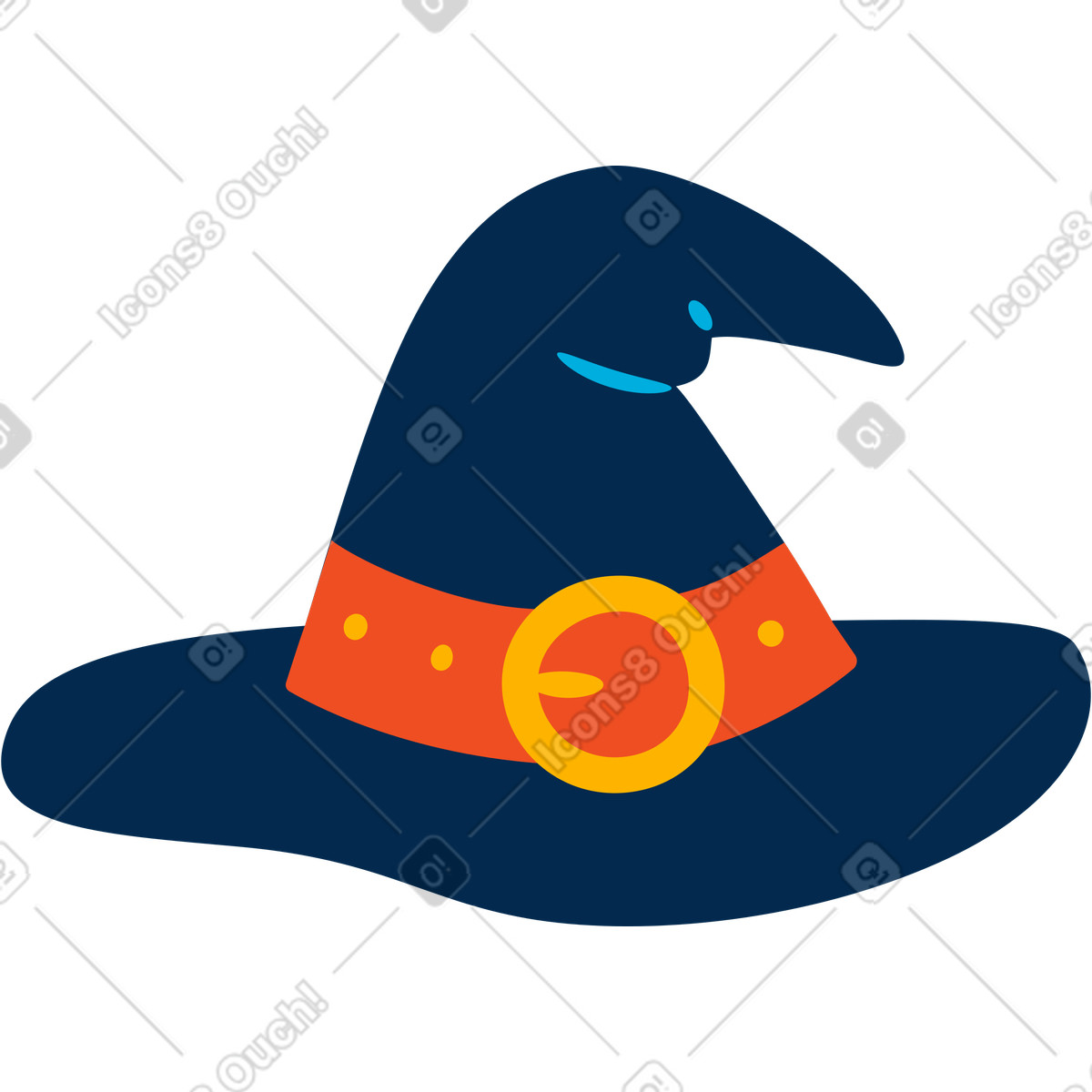 Illustration Chapeau de sorcière dans le style Flame à télécharger aux formats PNG, SVG