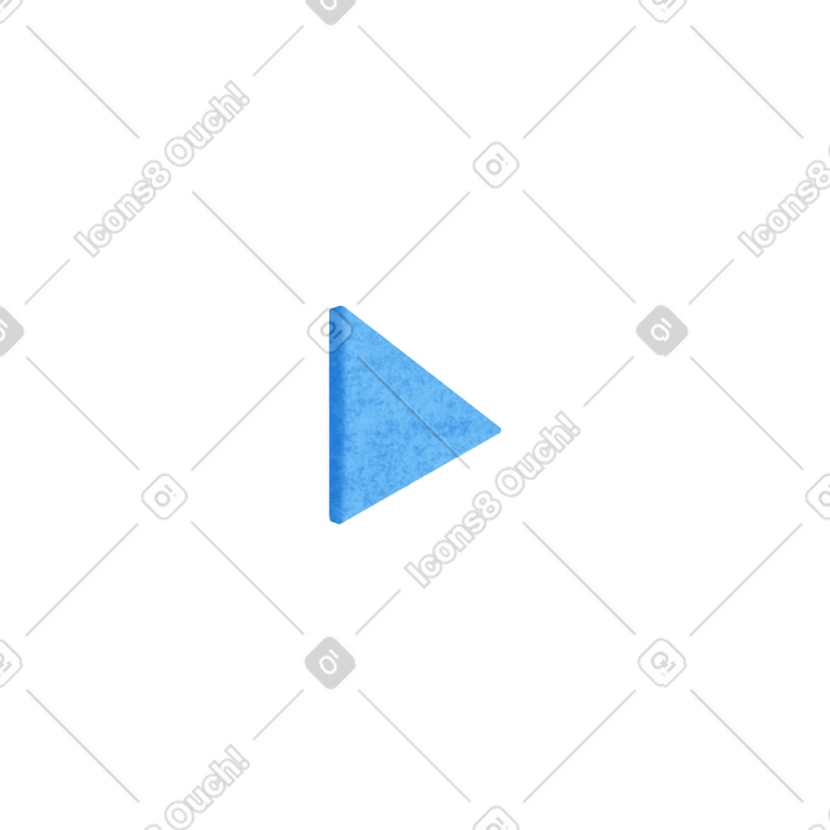 Blue triangular arrow-Illustration im Gleam-Stil als Download in PNG, SVG