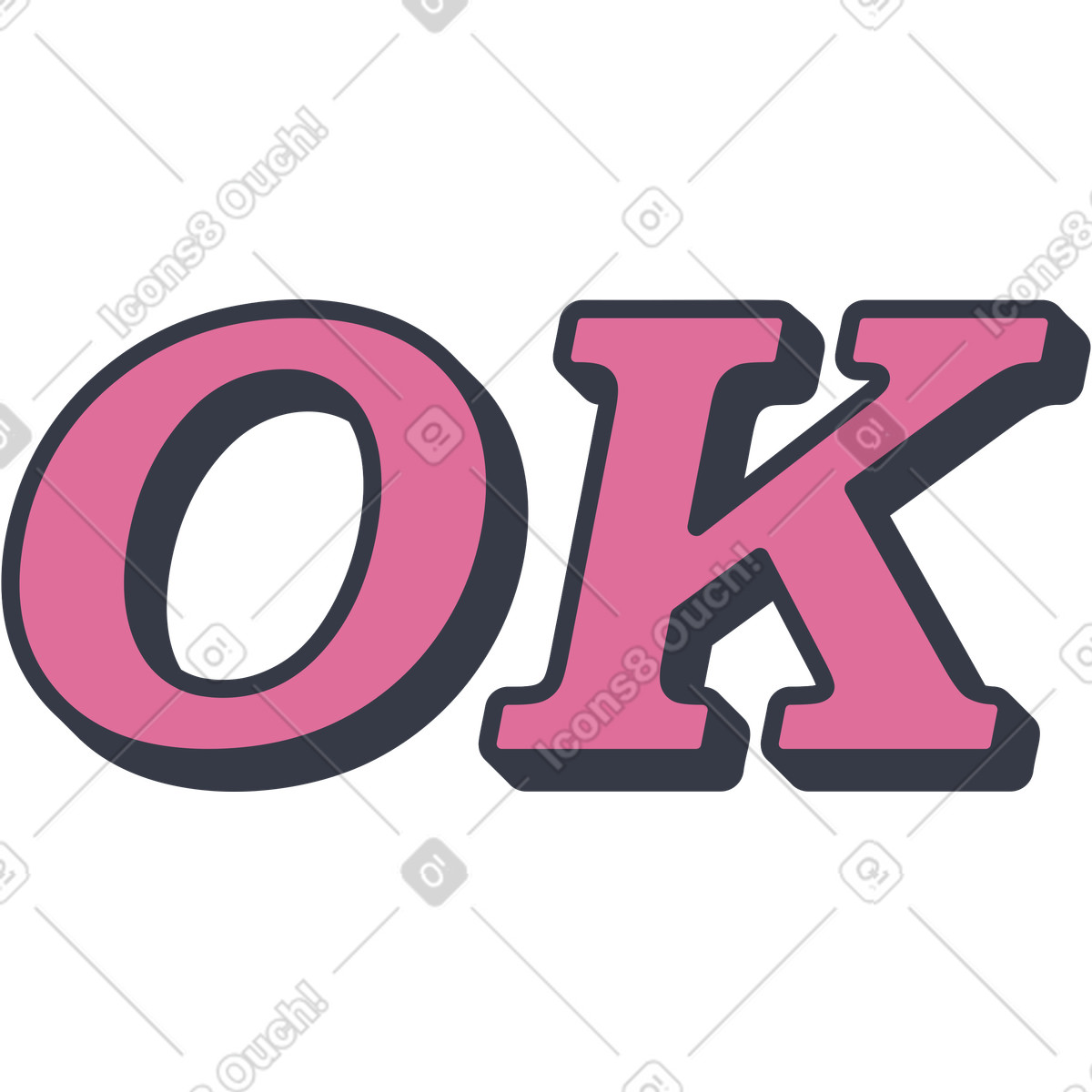 Ok illustrazione in stile Abstract scarica in PNG, SVG