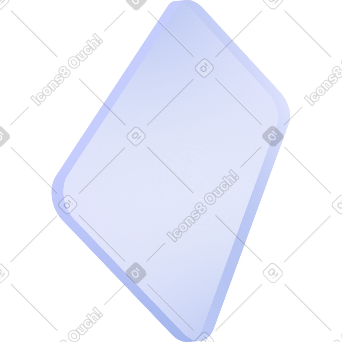 Ilustración Glass rectangle en estilo Quantum a descargar en PNG y SVG