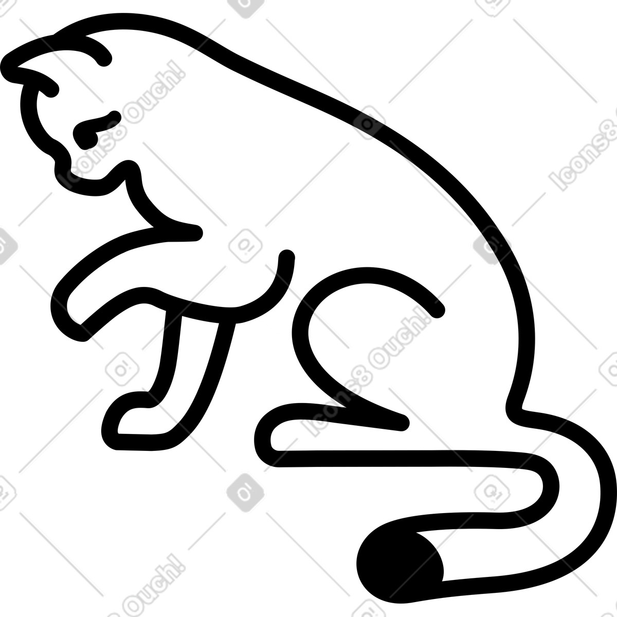 Ilustração de Gato em no estilo Transistor para baixar em PNG, SVG