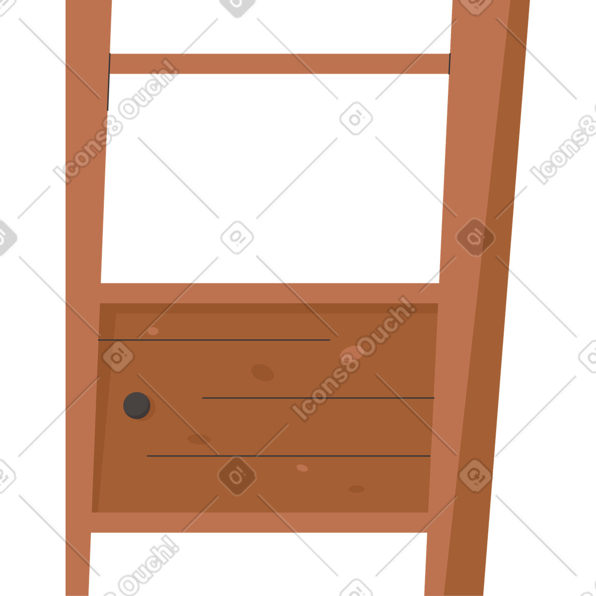 Dizzy 스타일의 Brown bookstand 일러스트레이션 PNG, SVG 다운로드