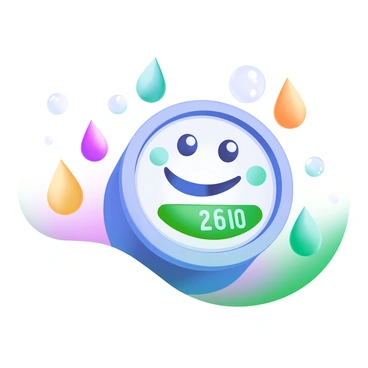 A water meter smiling as it shows low usage