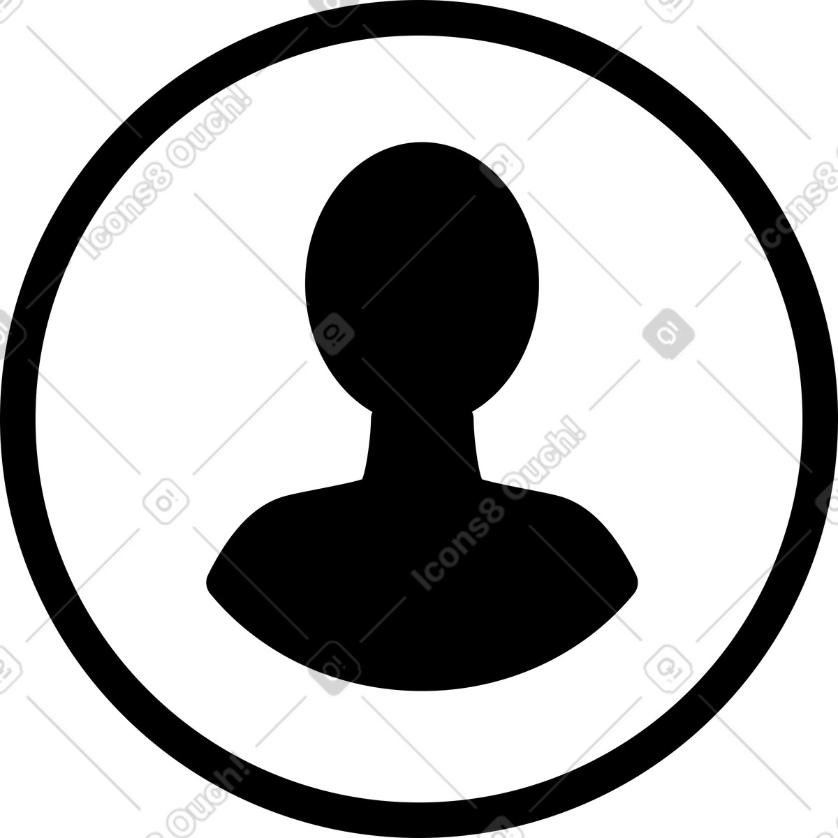 Symbol der person im kreis-Illustration Transistor-Stil als Download in PNG, SVG