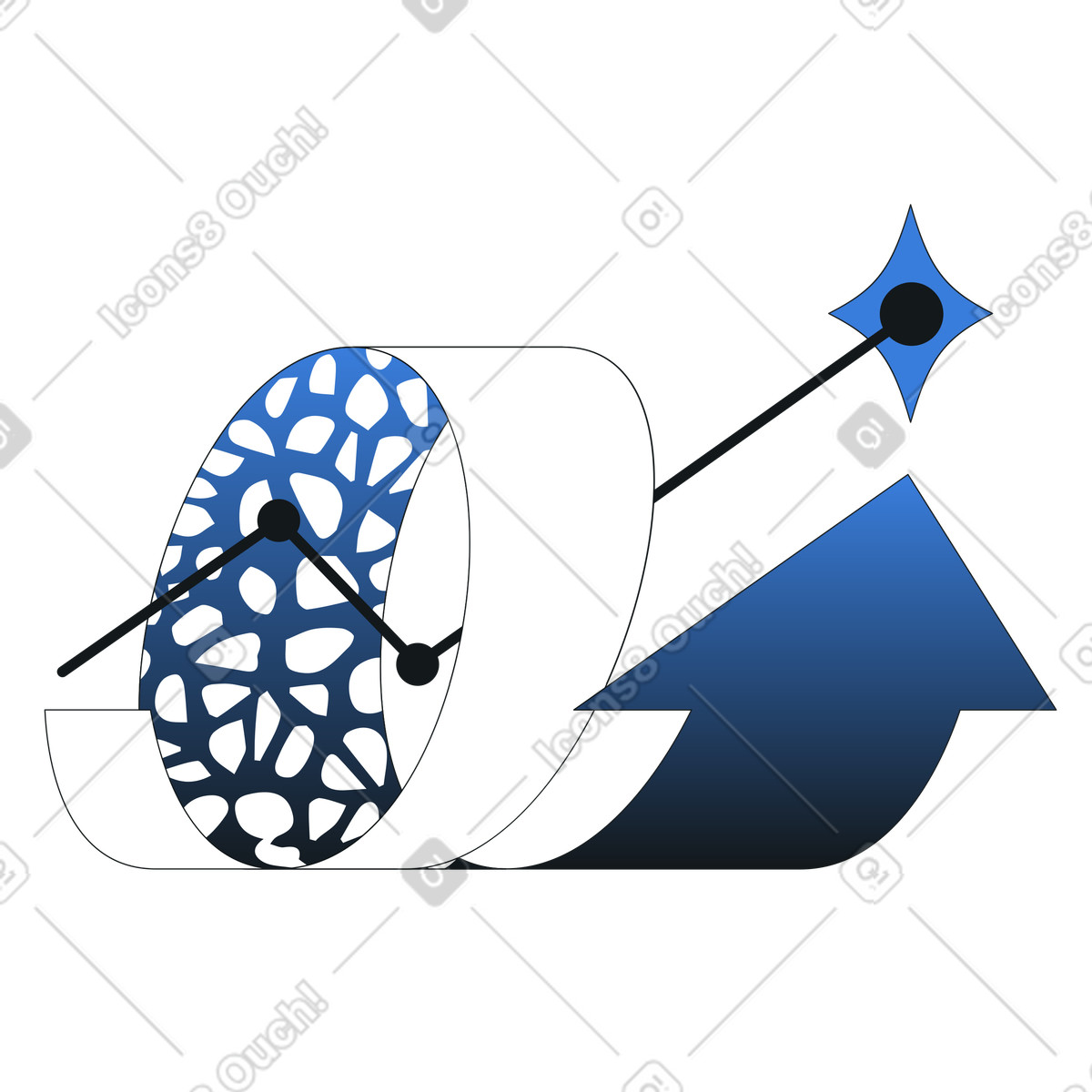 Sprints and velocity tracking, Monitoring sprint performance illustration in Midnight style download in PNG, SVG