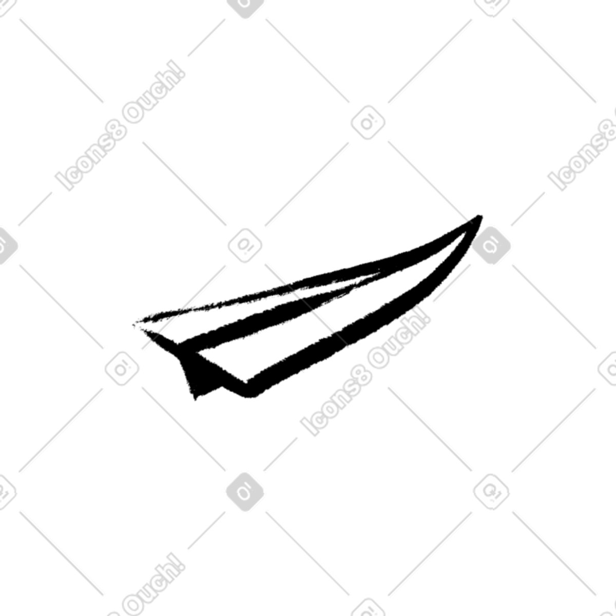 Doobry スタイルの 紙飛行機 のイラストをPNG、SVG形式でダウンロード