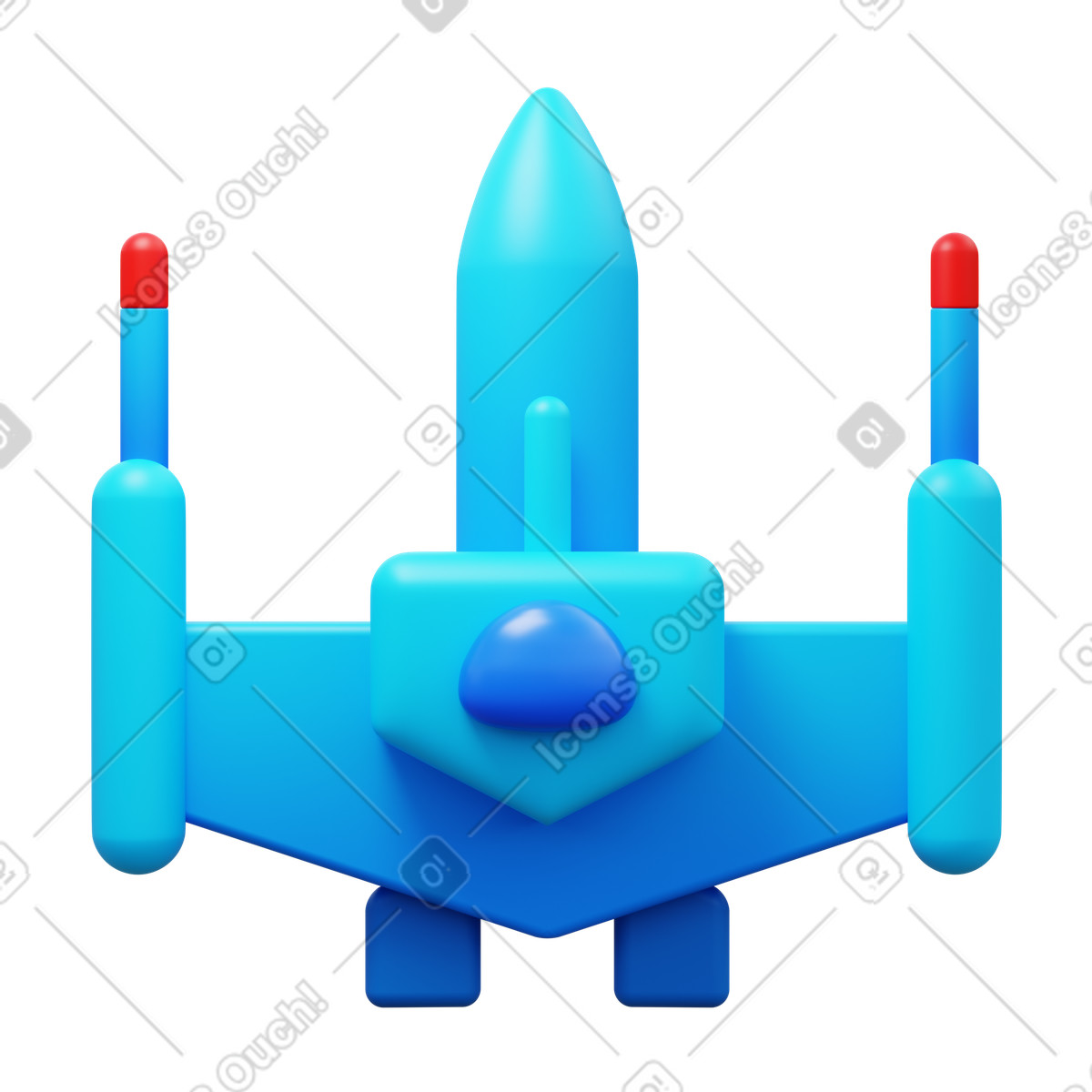 下载 3D Fluency 风格的 Space fighter 插画，支持 PNG、SVG 格式