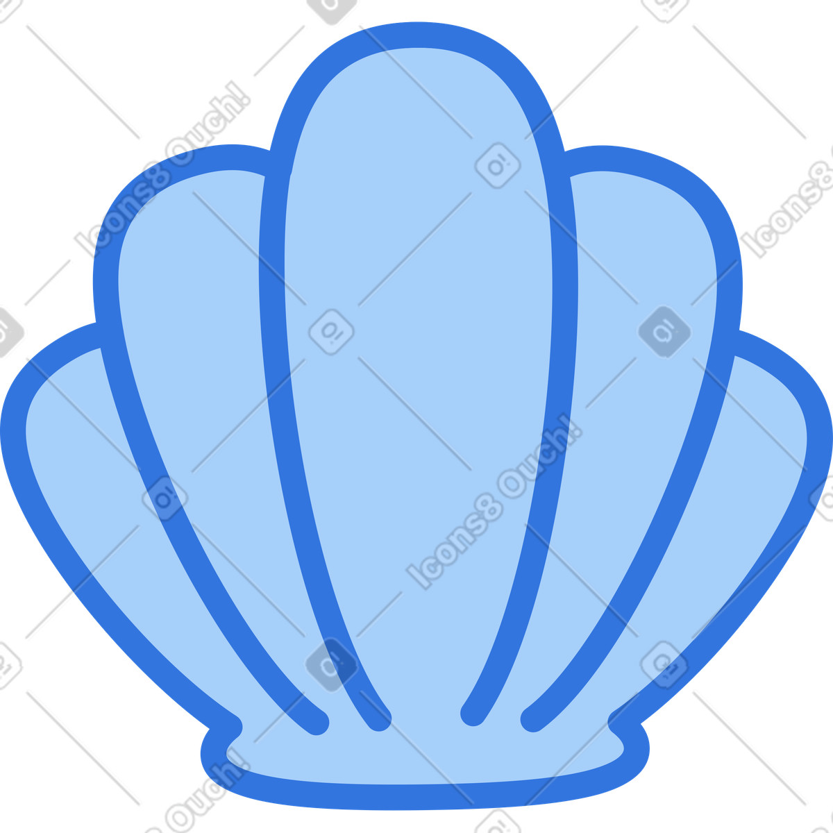 Shell illustration in Sky style download in PNG, SVG
