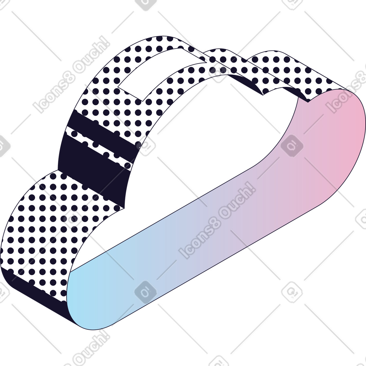 Portafoglio cloud illustrazione in stile Node scarica in PNG, SVG