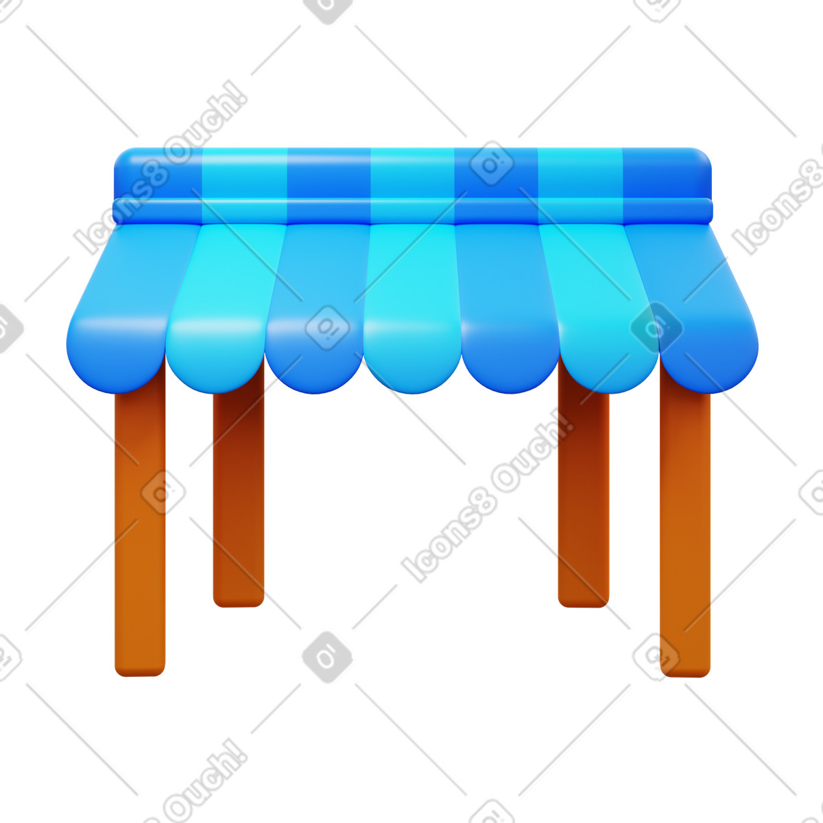 Pavilion-Illustration im 3D Fluency-Stil als Download in PNG, SVG