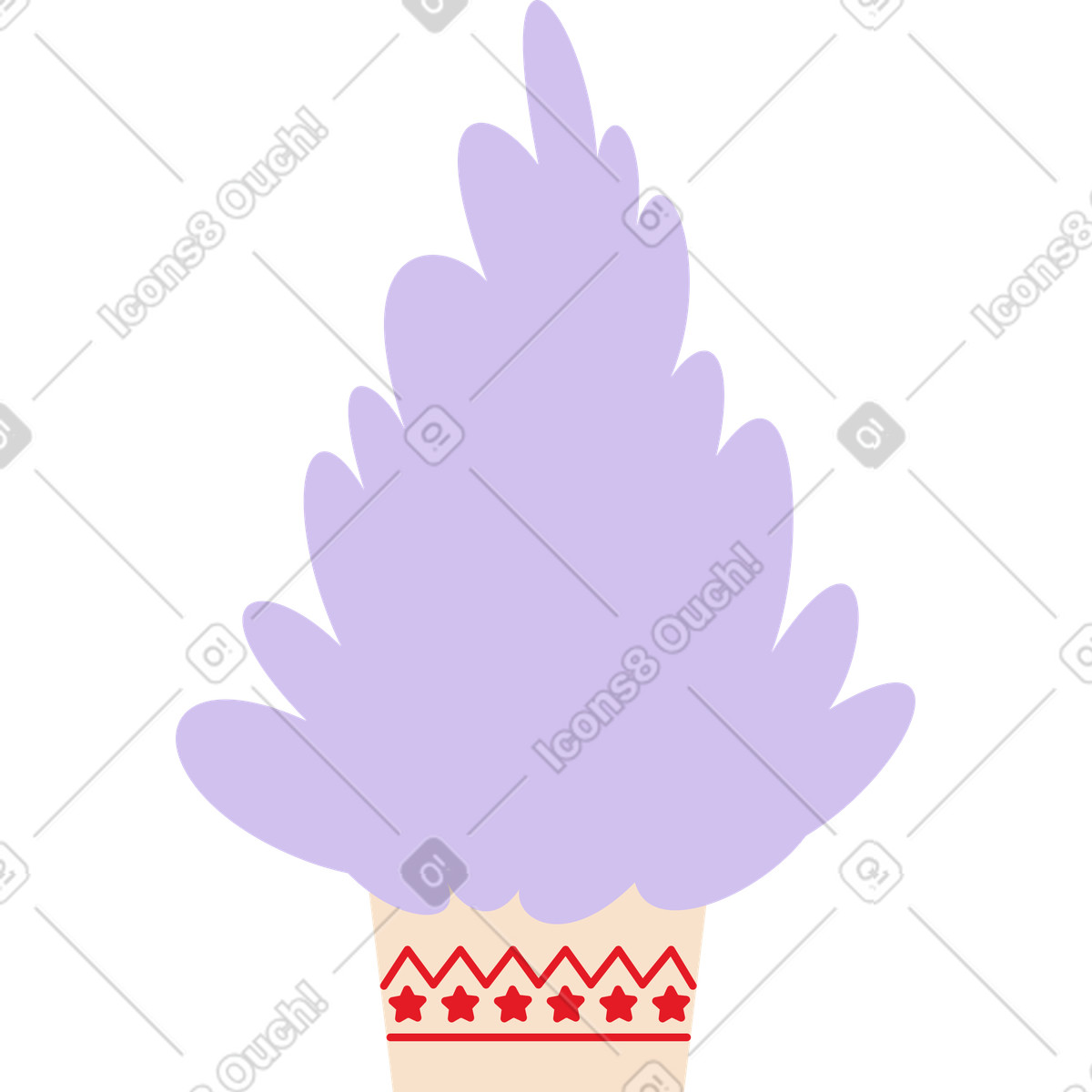 Ilustração de Árvore natal em no estilo Folks para baixar em PNG, SVG