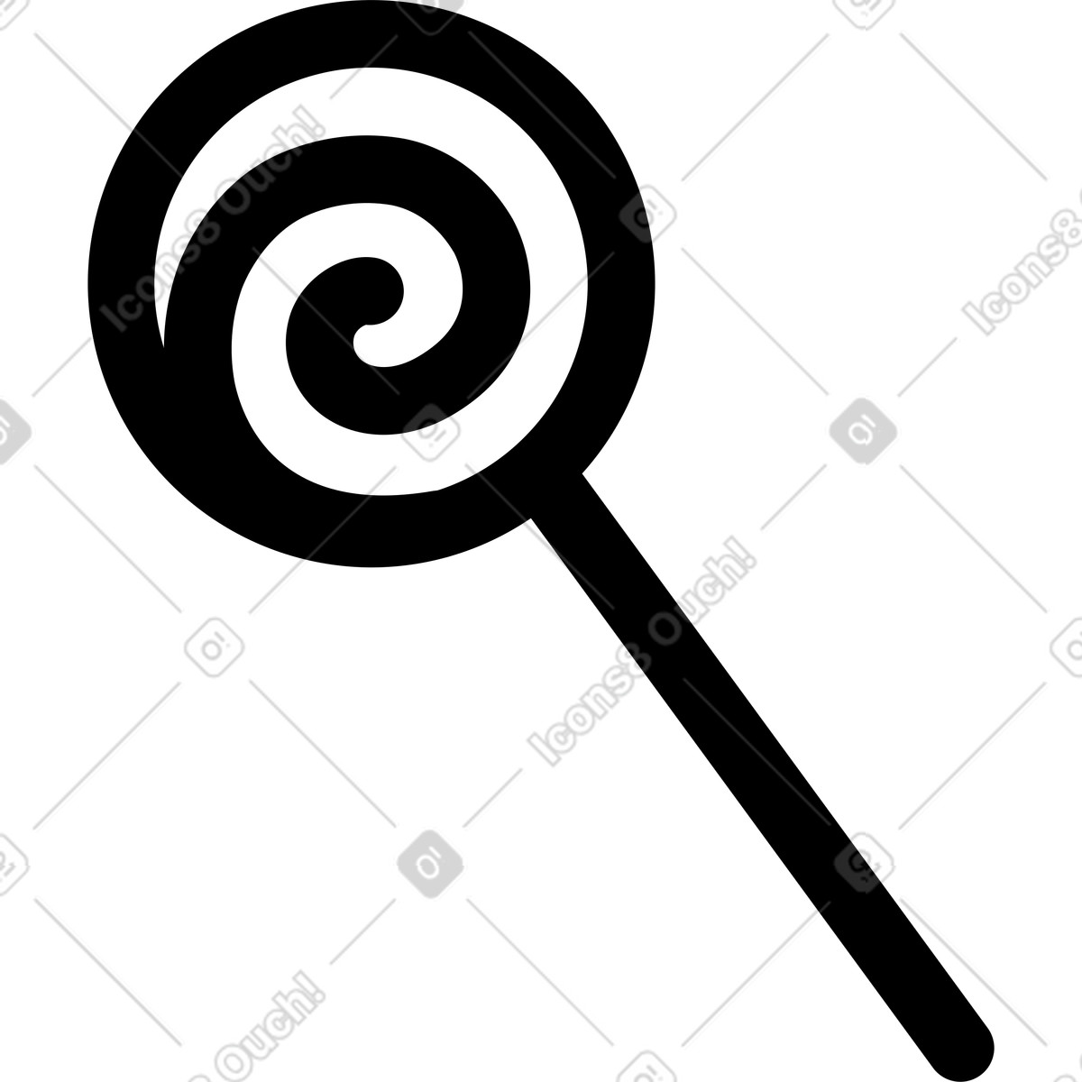 Round candy illustration in Transistor style download in PNG, SVG