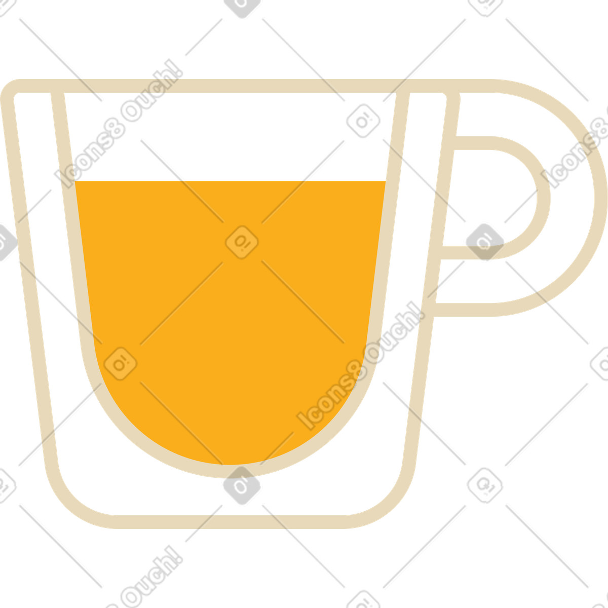 Ilustração de Caneca com chá em no estilo Juicy para baixar em PNG, SVG