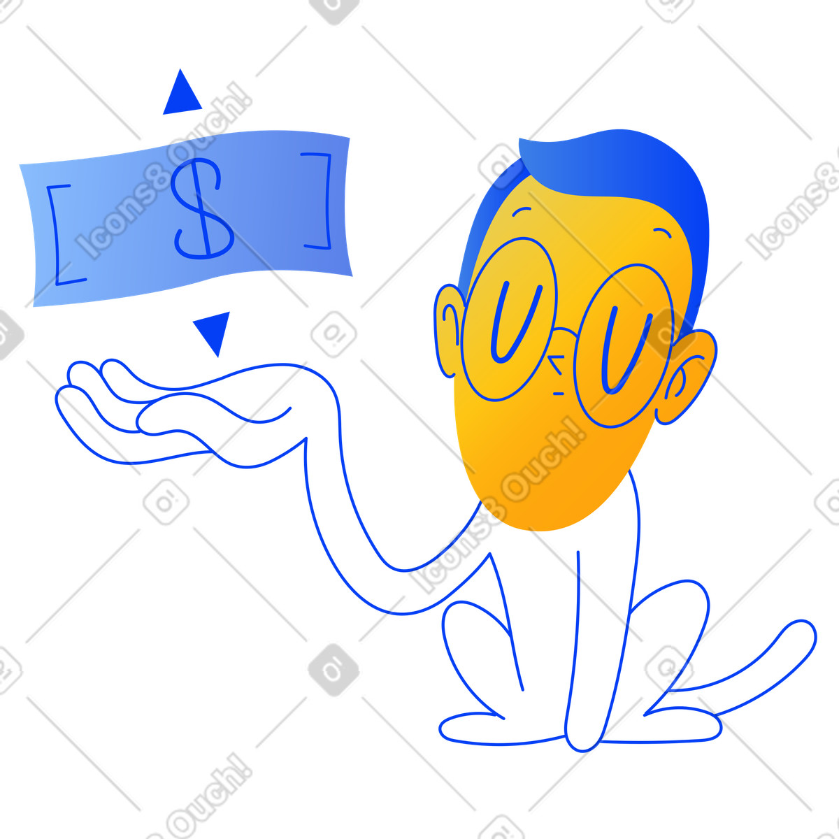 Die zahlung wurde fortgesetzt-Illustration im Buddy-Stil als Download in PNG, SVG