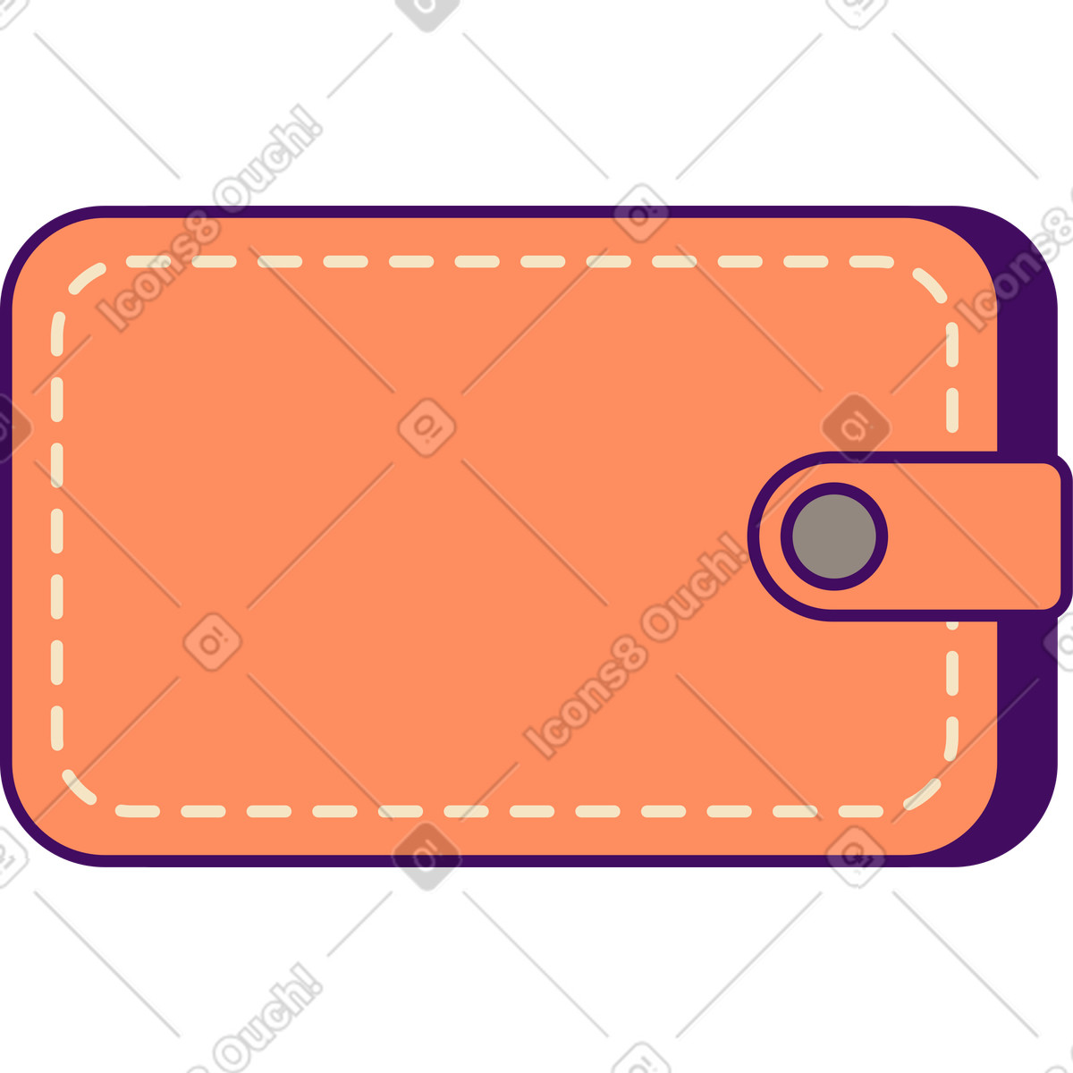 Simplistic 스타일의 지갑 일러스트레이션 PNG, SVG 다운로드