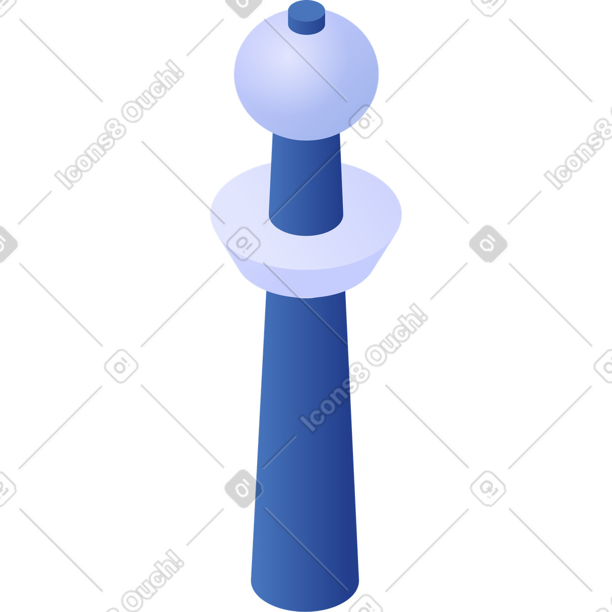 Isometric building illustration in Quantum style download in PNG, SVG
