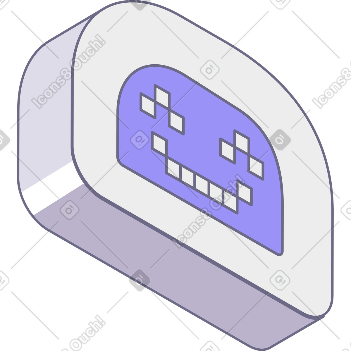 Modul スタイルの Robot head のイラストをPNG、SVG形式でダウンロード