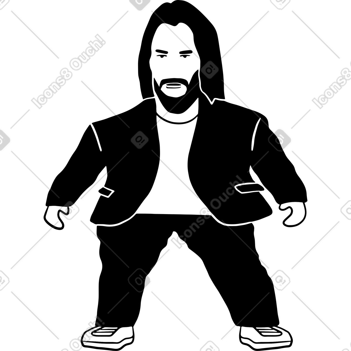 Ilustración Hombre diminuto en estilo Dudes a descargar en PNG y SVG
