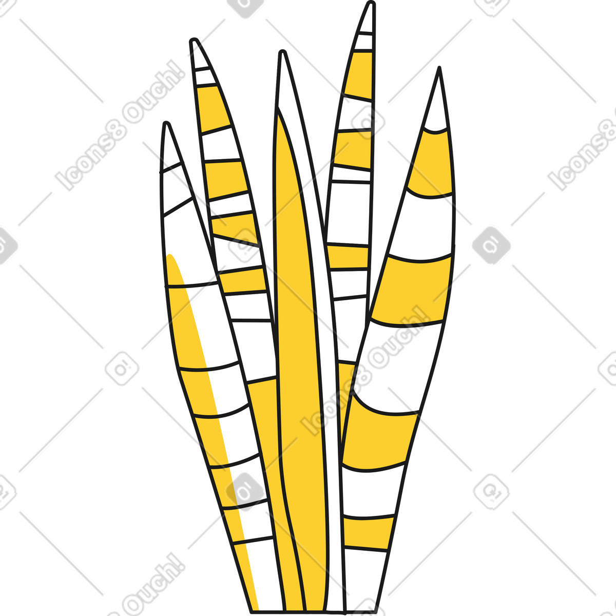 Pflanze-Illustration im Taxi-Stil als Download in PNG, SVG