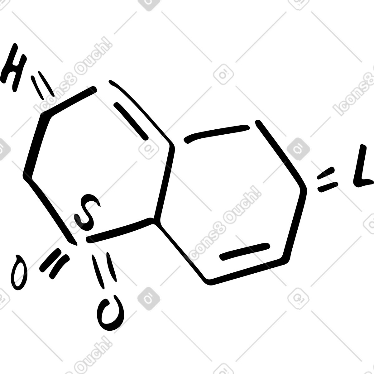 Ilustração de Fórmula química em no estilo Line para baixar em PNG, SVG