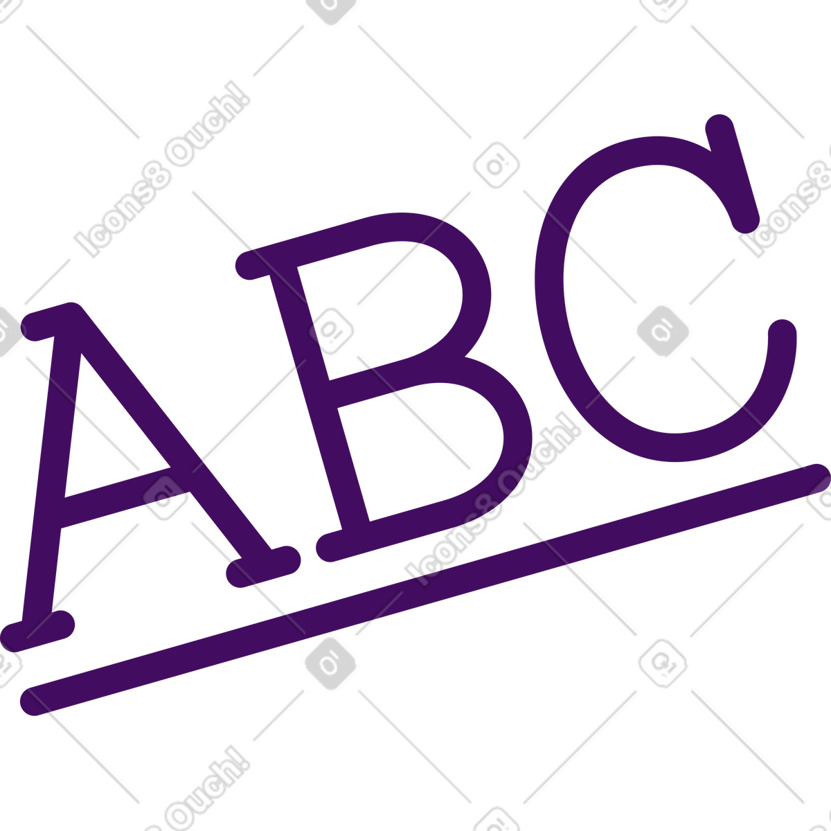 Lettering abc text illustration in Simplistic style download in PNG, SVG