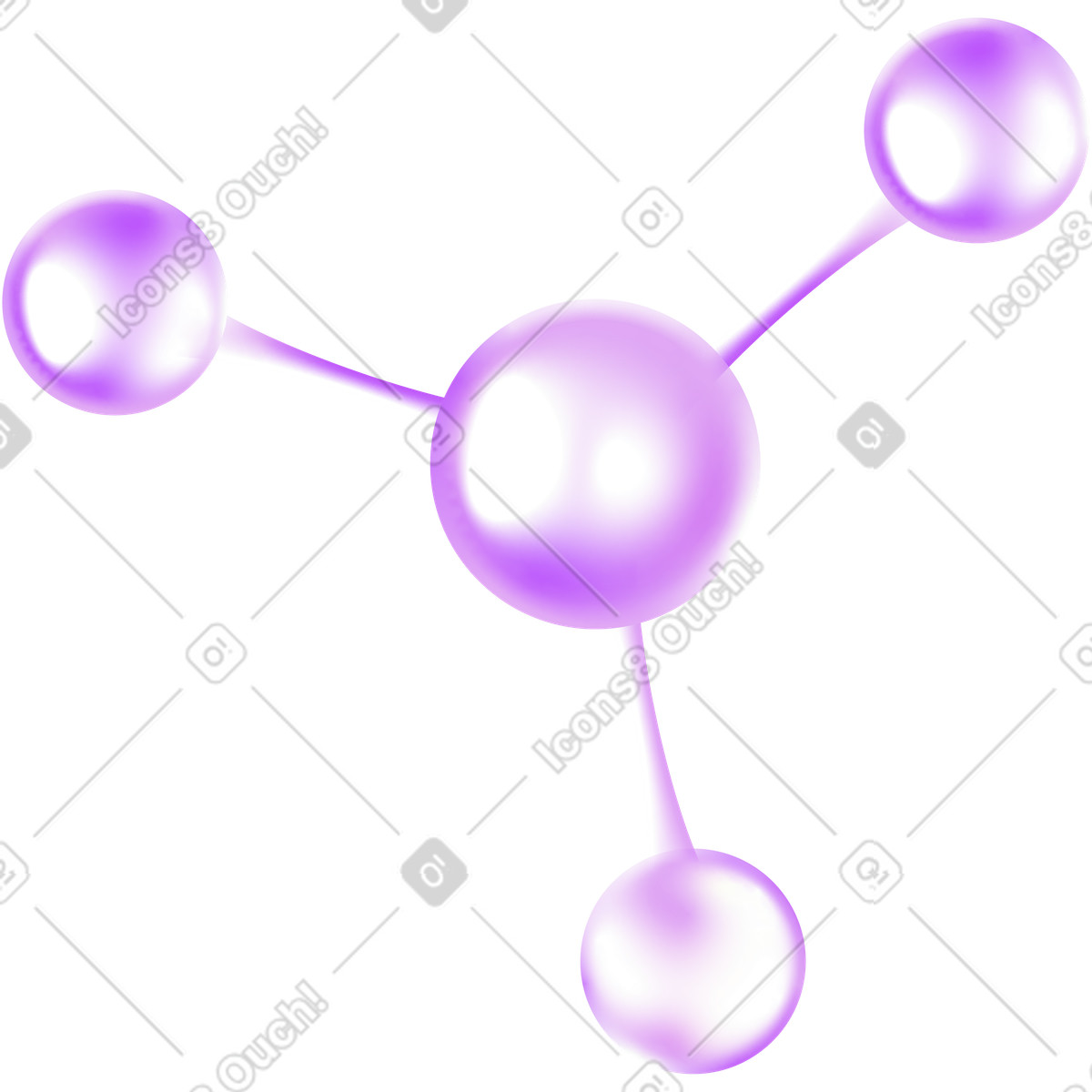 Molekül klein-Illustration im Glare-Stil als Download in PNG, SVG