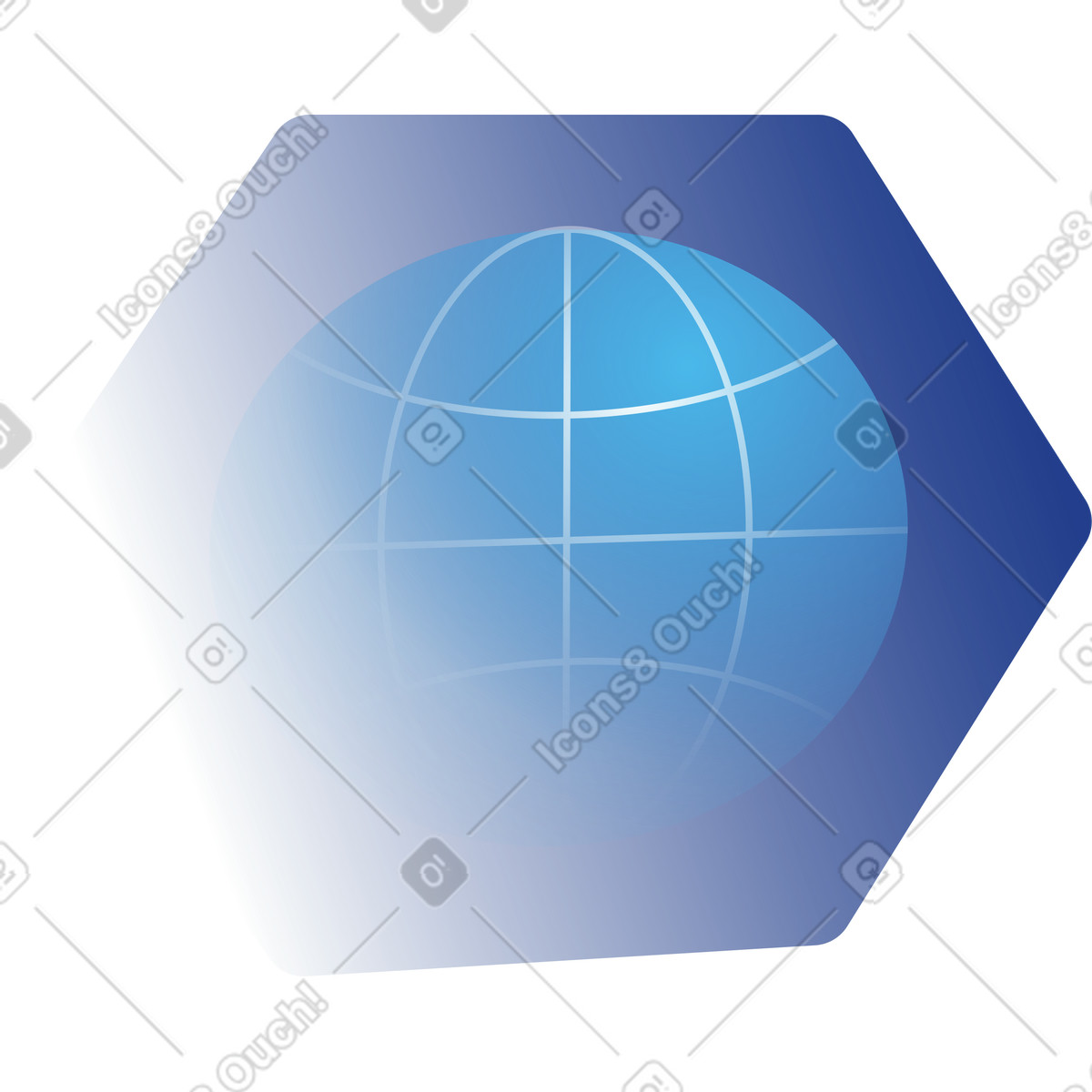 Quantum スタイルの Globe icon representing worldwide internet connectivity and global online communication のイラストをPNG、SVG形式でダウンロード