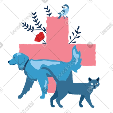 Animal care for dog and cat PNG, SVG