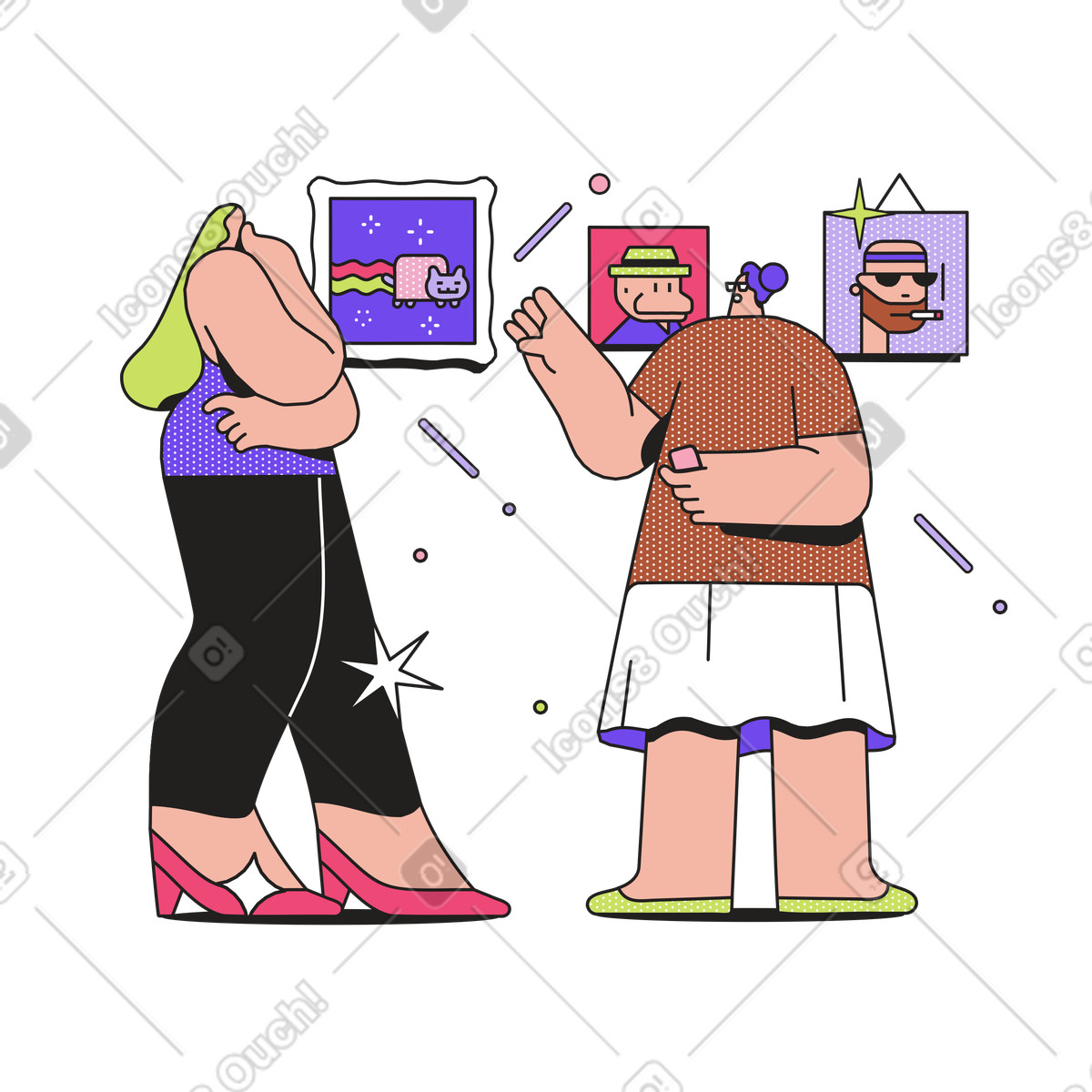Paintings for sale NFT illustration in Dazzle style download in PNG, SVG