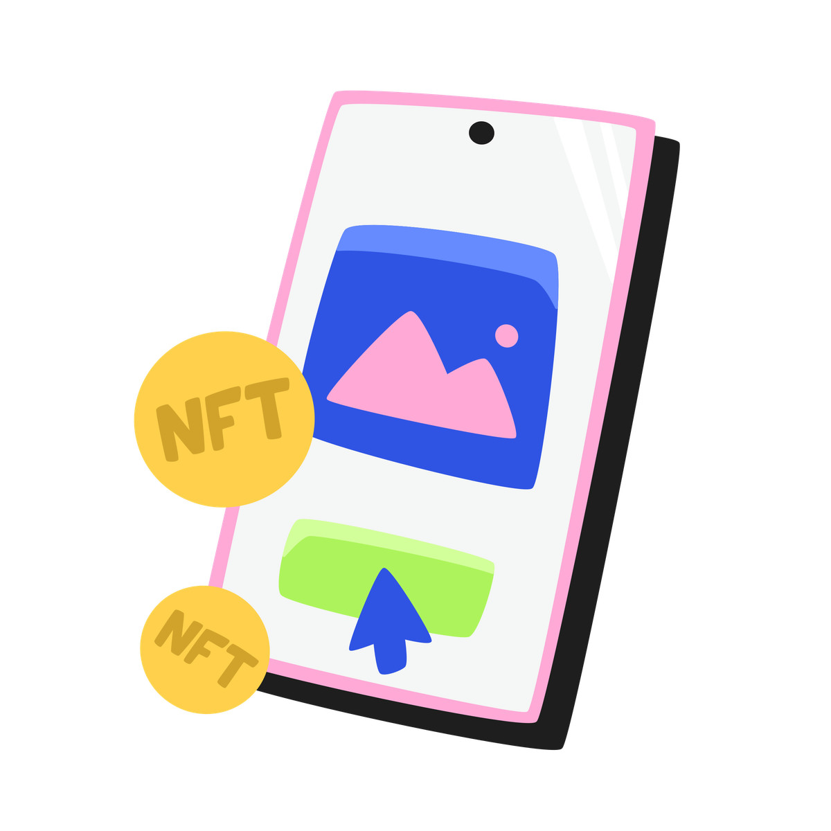 Иллюстрация Покупка изображения nft в PNG и SVG