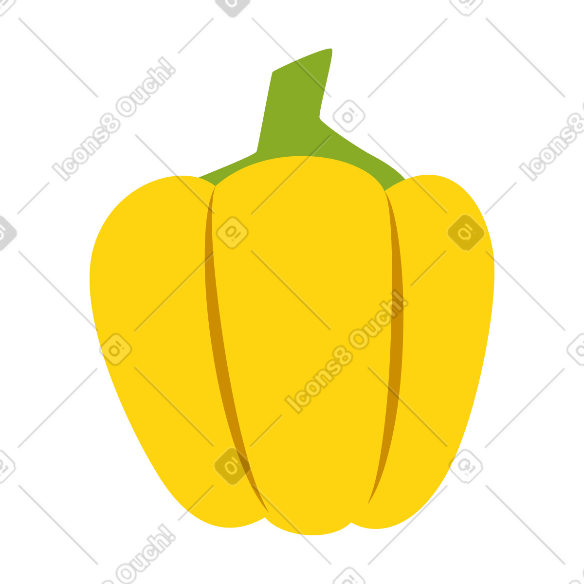 Ilustração de Pimentão amarelo em no estilo Everyday para baixar em PNG, SVG