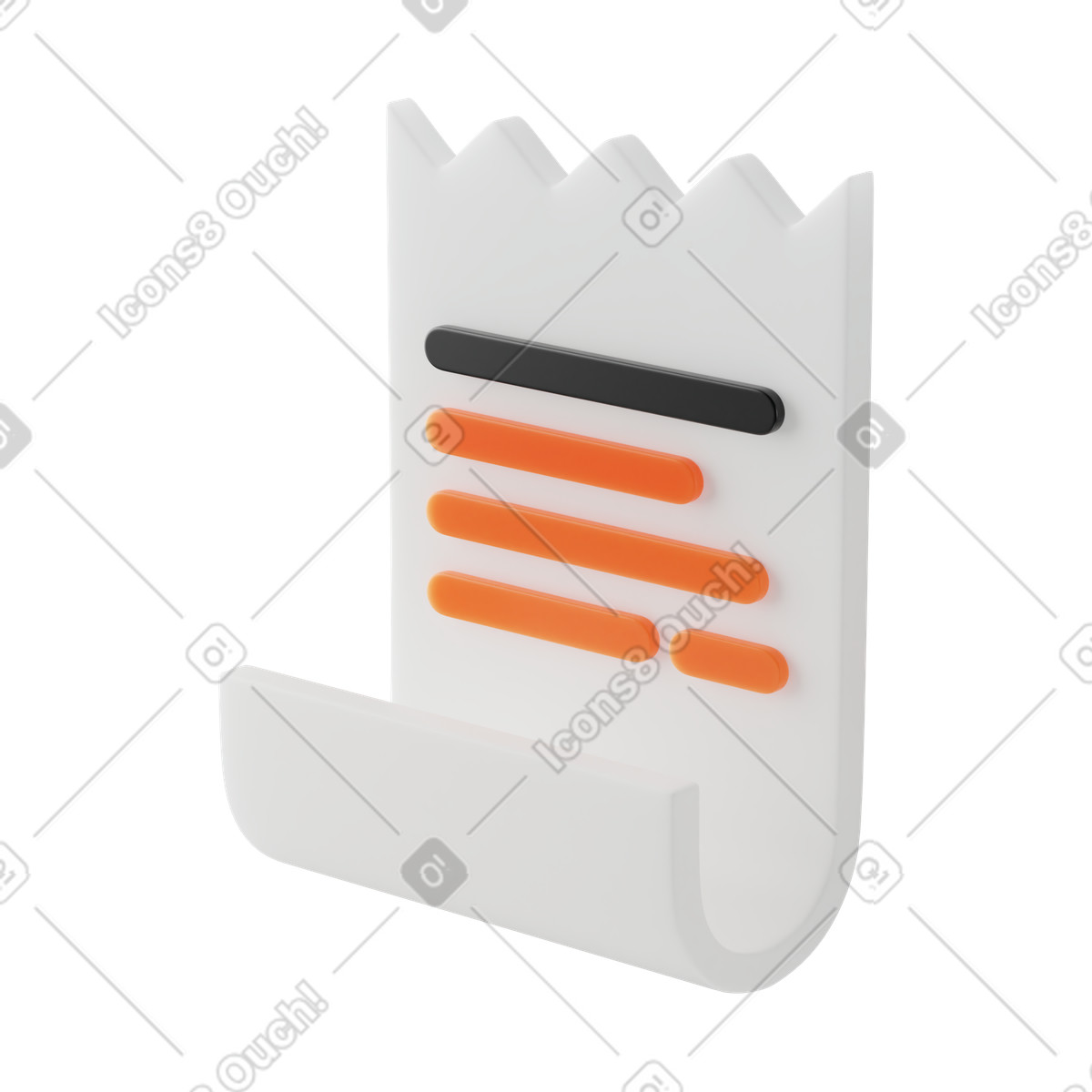 Receipt slip illustration in PNG, SVG