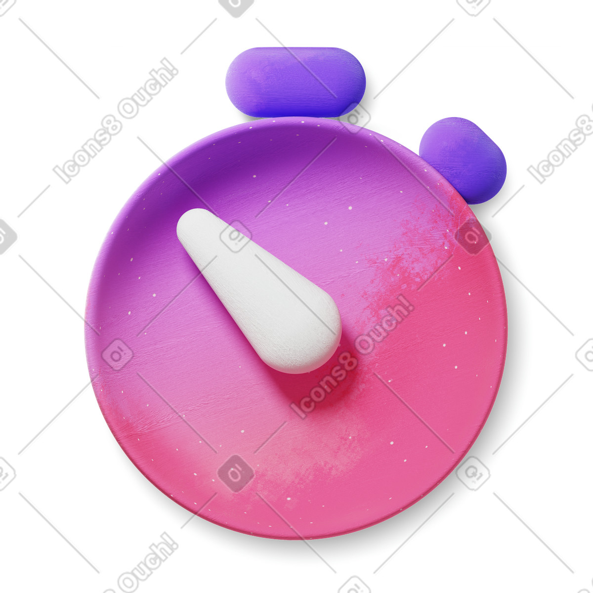 3D Microsoft Fluent illustration スタイルの Colorful stopwatch のイラストをPNG、SVG形式でダウンロード