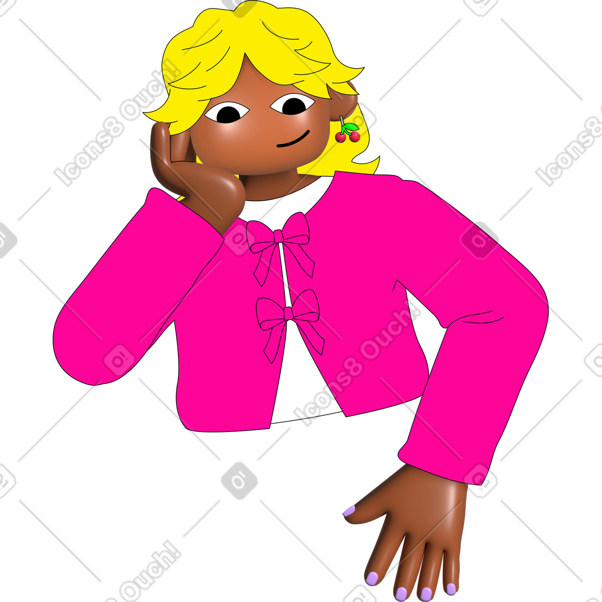Ilustração de Mulher jovem em no estilo Pop para baixar em PNG, SVG