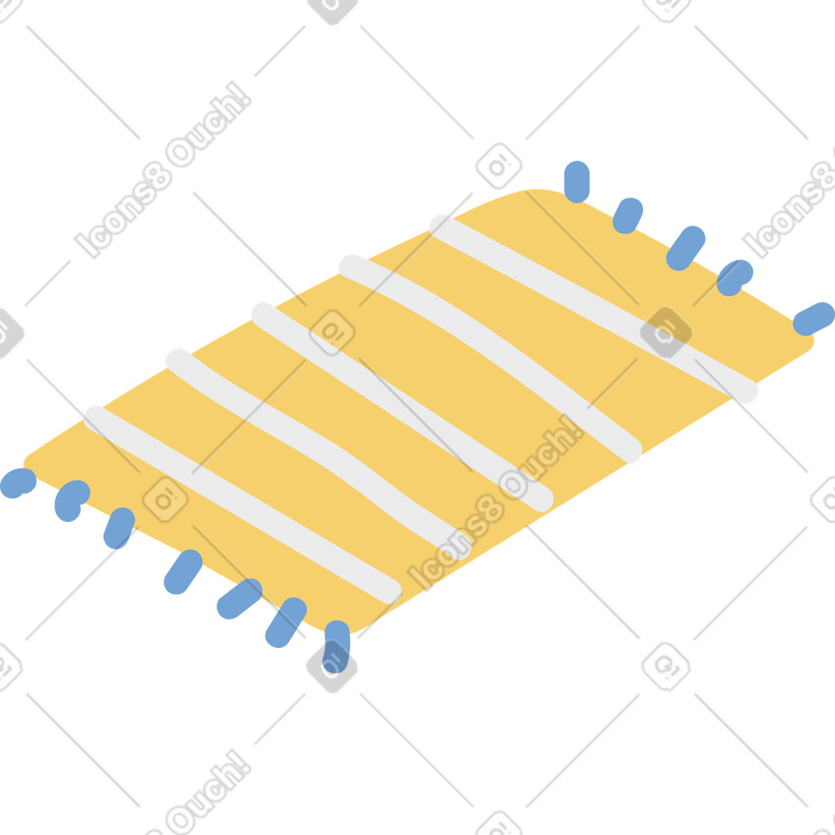 Tappetino da spiaggia illustrazione in stile Pluto scarica in PNG, SVG