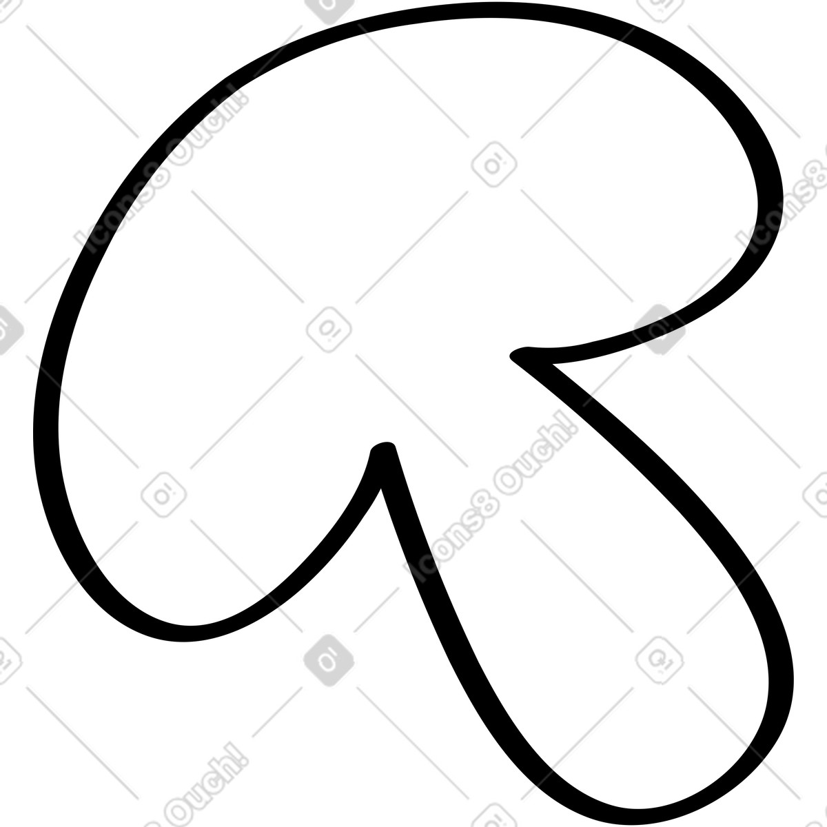 Illustration Champignon dans le style Looney à télécharger aux formats PNG, SVG