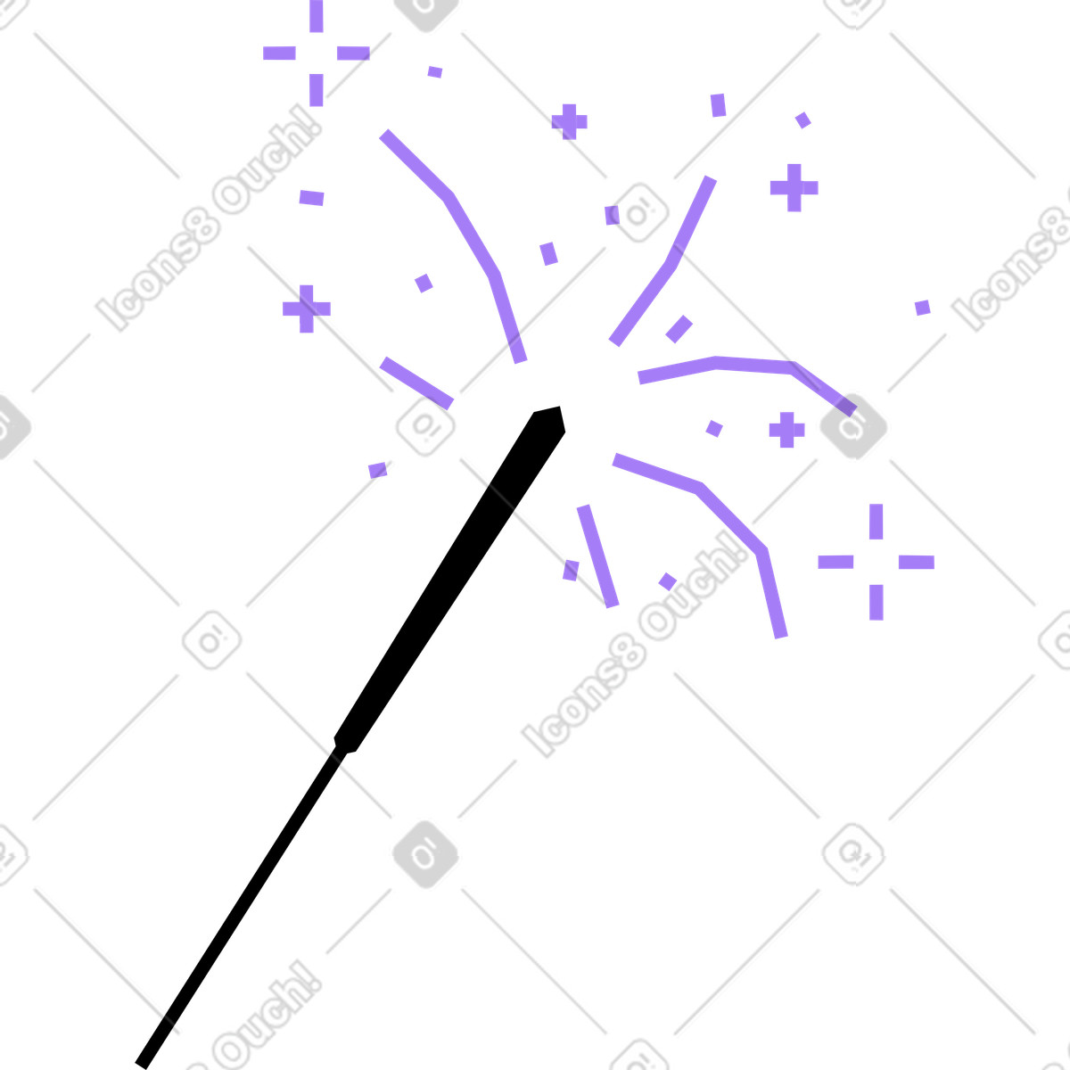 Sparkler illustration sparks clipart on transparent background available in PNG