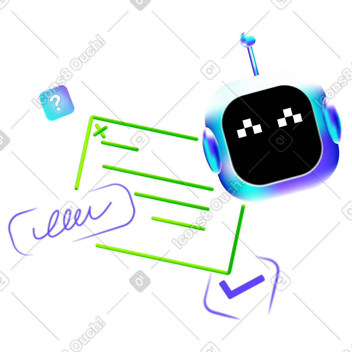 Pure スタイルの Chatbot and conversational ai technlogy のイラストをPNG、SVG形式でダウンロード